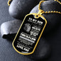 TO MY SON | OLD LION | DOG TAG NECKLACE