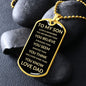 TO MY SON LOVE DAD | DOG TAG NECKLACE