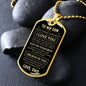 TO MY SON | NEVER FORGET | DOG TAG NECKLACE