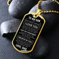 TO MY SON | NEVER FORGET | DOG TAG NECKLACE