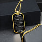 TO MY SON | NEVER FORGET | DOG TAG NECKLACE