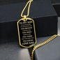 TO MY SON LOVE DAD | DOG TAG NECKLACE