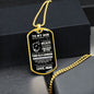 TO MY SON | OLD LIONESS | DOG TAG NECKLACE