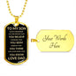 TO MY SON LOVE DAD | DOG TAG NECKLACE