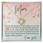 TO MY MOM | HEARTBEAT OF OUR FAMILY | LOVE KNOT NECKLACE