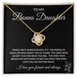 TO MY BONUS DAUGHTER | FAMILY ISN'T ALWAYS BLOOD | LOVE KNOT NECKLACE