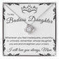 Badass Daughter - From Mom | Love Knot Necklace (BW)