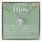 TO THE BEST MOM | WIND BENEATH MY WINGS | LOVE KNOT NECKLACE