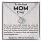 TO THE BEST MOM EVER | YOU ARE THE QUEEN | LOVE KNOT NECKLACE