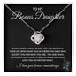 TO MY BONUS DAUGHTER | FAMILY ISN'T ALWAYS BLOOD | LOVE KNOT NECKLACE