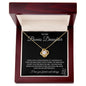 TO MY BONUS DAUGHTER | FAMILY ISN'T ALWAYS BLOOD | LOVE KNOT NECKLACE