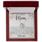 TO MY GORGEOUS MOM | I LOVE YOU | LOVE KNOT NECKLACE