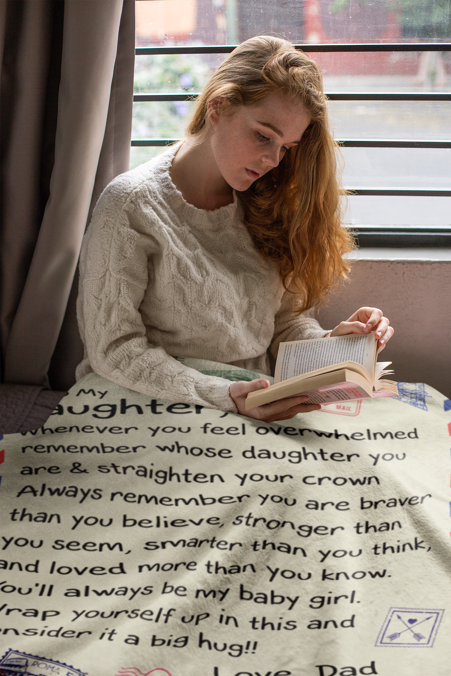To My Daughter | Hugs by Airmail | Premium Plush Blanket