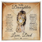 To My Daughter From Dad, Love Knot Necklace, Father to Daughter Gift, Birthday Gift To Daughter From Dad, Daughter Necklace, Graduation Gift