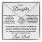 To My Daughter From Dad, Love Knot Necklace, Father to Daughter Gift, Birthday Gift To Daughter From Dad, Daughter Necklace