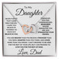 To My Daughter From Dad Interlocking Hearts Necklace, Father to Daughter Gift, Birthday Gift To Daughter From Dad, Daughter Necklace