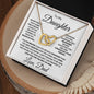 To My Daughter From Dad Interlocking Hearts Necklace, Father to Daughter Gift, Birthday Gift To Daughter From Dad, Daughter Necklace