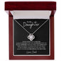 To My Daughter From Dad Love Knot Necklace, Father to Daughter Gift, Birthday Gift To Daughter From Dad, Daughter Necklace