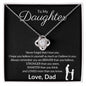To My Daughter From Dad, Love Knot Necklace, Father to Daughter Gift, Birthday Gift To Daughter From Dad, Daughter Necklace, Graduation Gift
