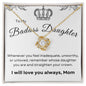 To My Badass Daughter, Love Knot Necklace, Gift for Daughter Birthday Graduation Gift For Daughter, To Daughter From Mom, Mother to Daughter