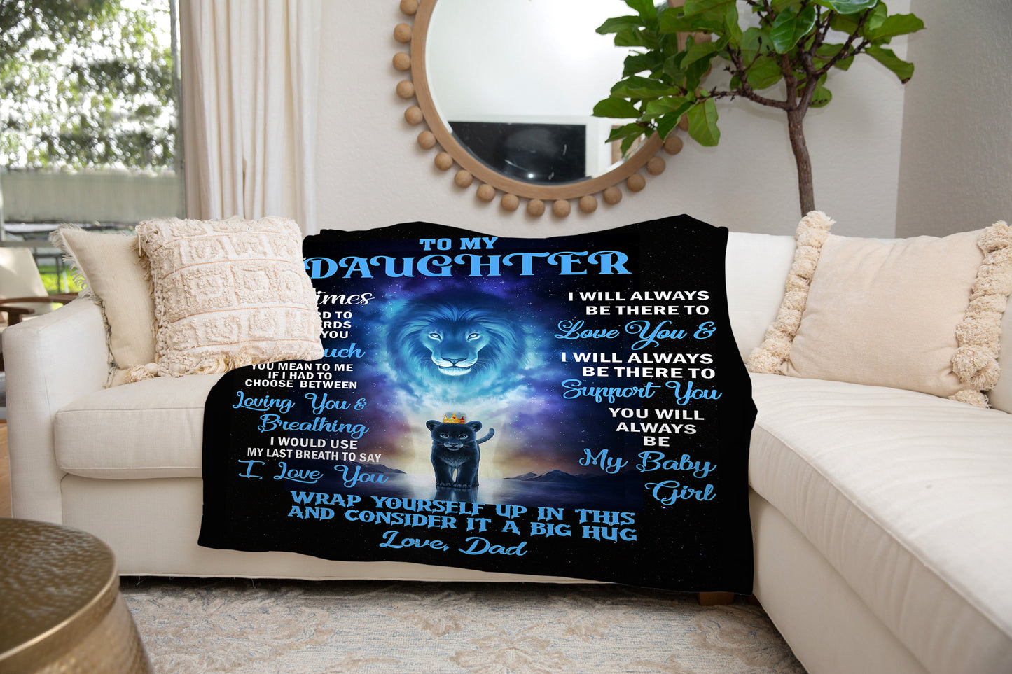 To My Daughter - My Baby Girl | Premium Plush Blanket