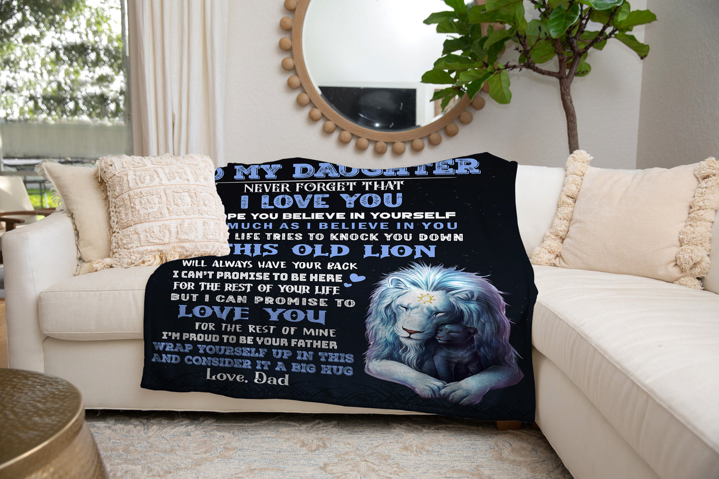 To My Daughter - I Love You | Premium Plush Blanket