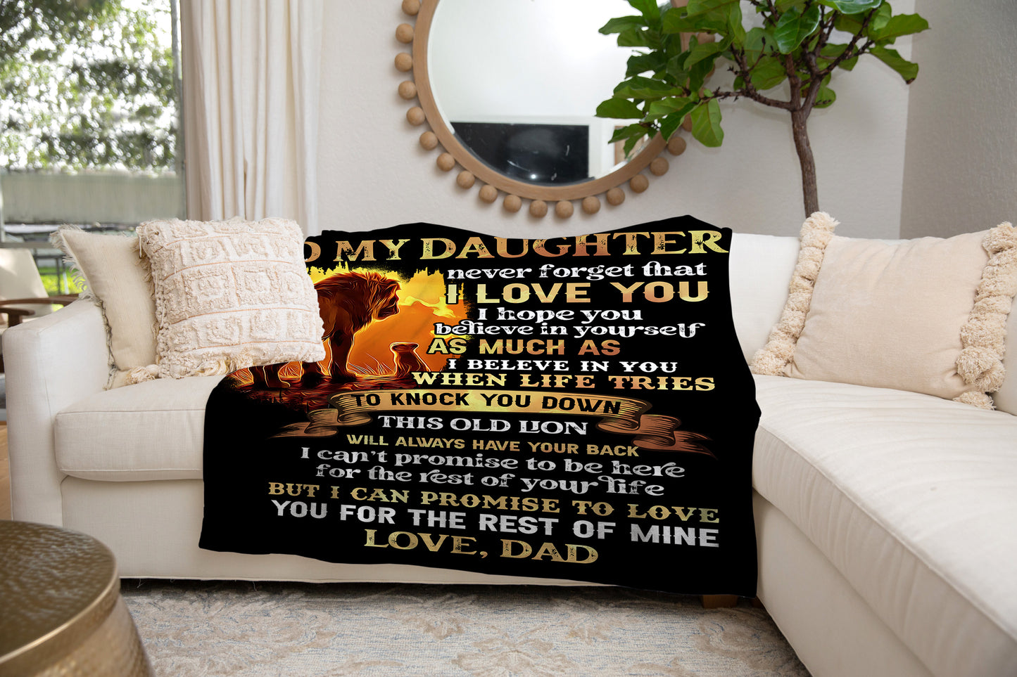 To My Daughter - Always Have Your Back | Premium Plush Blanket