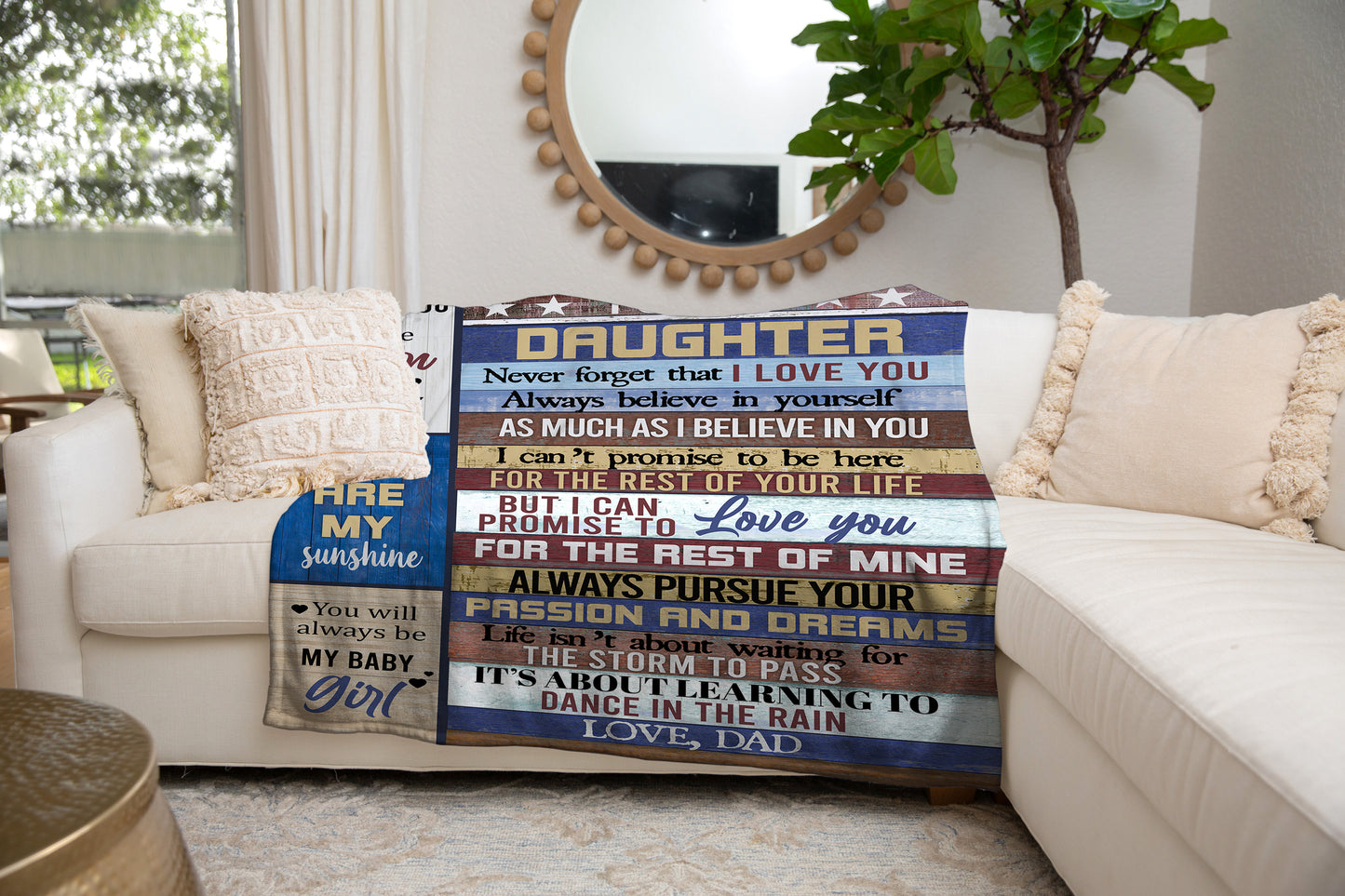 To My Daughter - Never Forget | Premium Plush Blanket