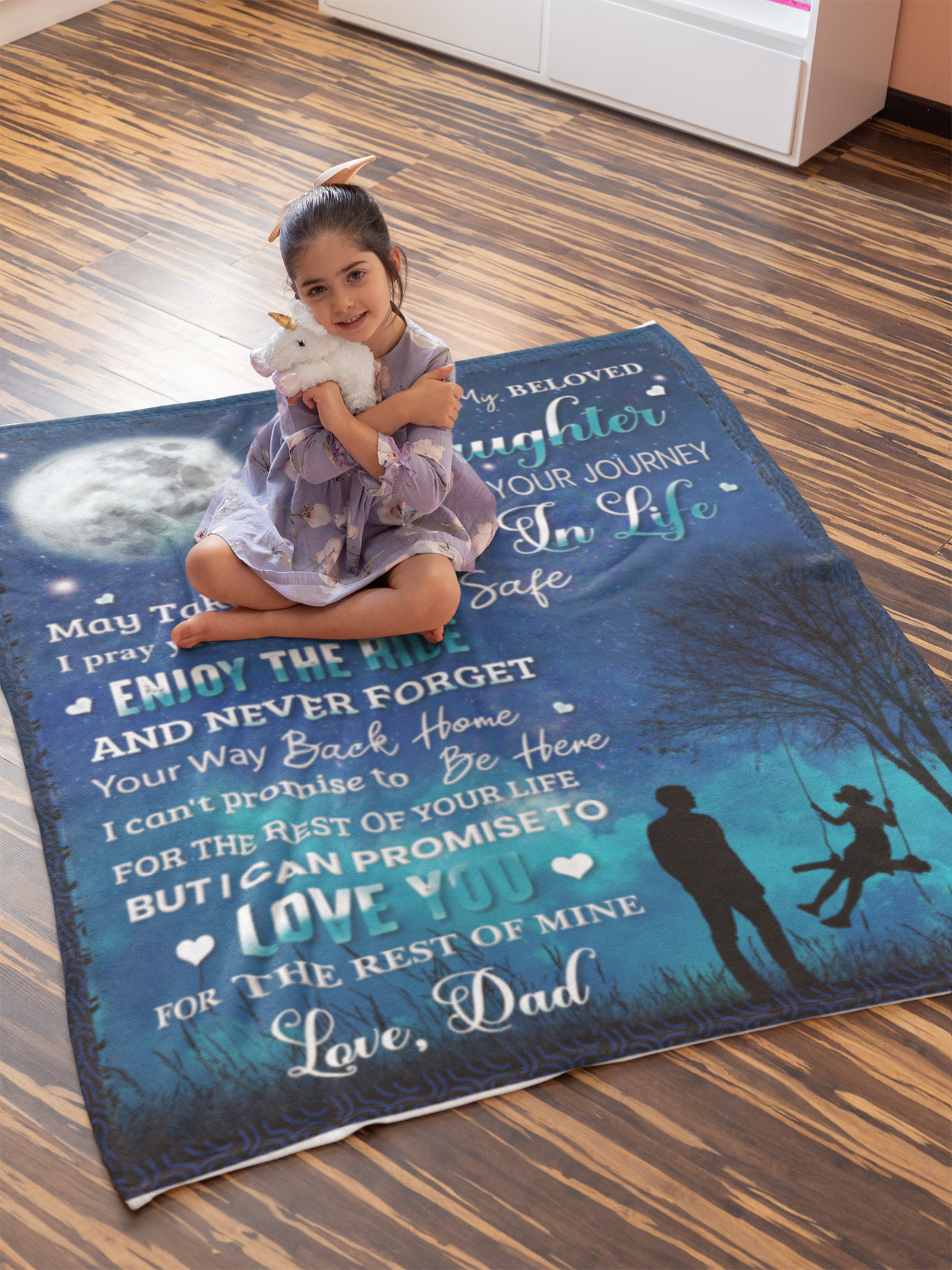 To My Daughter | Enjoy The Ride | Premium Plush Blanket