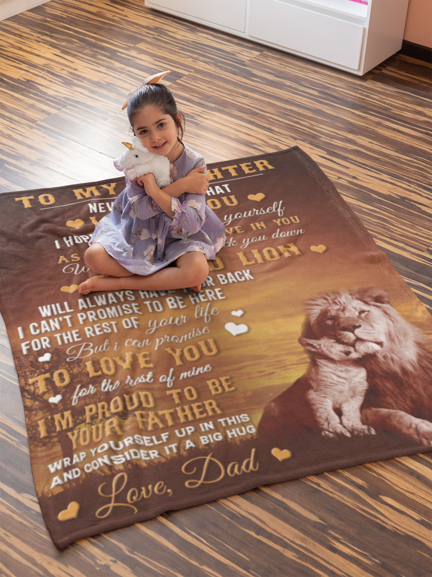 To My Daughter - This Old Lion | Premium Plush Blanket