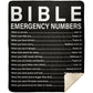 Bible Emergency Numbers - Christian | Premium Plush Blanket