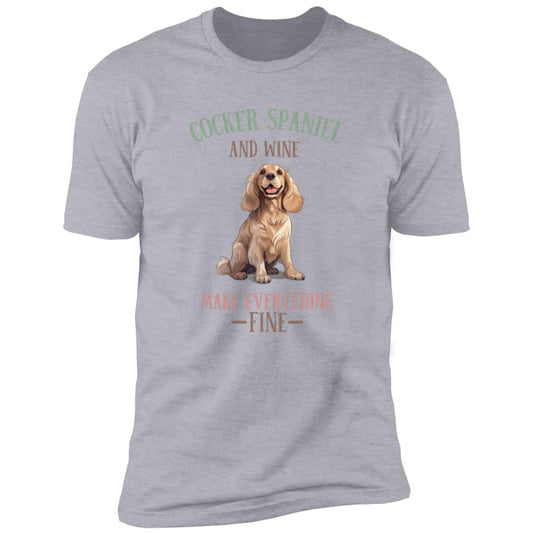 Dog Lovers - Cocker Spaniel - Premium Cotton T-Shirt
