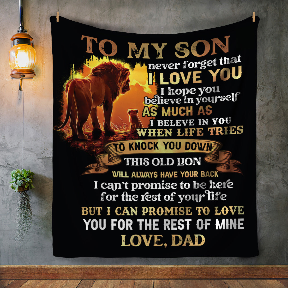 To My Son - Always Have Your Back | Premium Plush Blanket