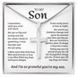 My Son | I&#39;m So Grateful - Stainless Steel Cross Necklace
