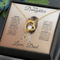 To My Daughter Love Dad | Forever Love, Father to Daughter Gift, Birthday Gift To Daughter From Dad, Daughter Message From Dad