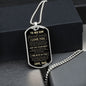 To My Son | Never Forget | Dog Tag Necklace, Son Gift From Dad, Father to Son