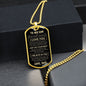 To My Son | Never Forget | Dog Tag Necklace, Son Gift From Dad, Father to Son