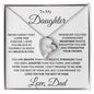 To My Daughter From Dad, Forever Love Necklace, Father to Daughter Gift, Birthday Gift To Daughter From Dad, Daughter Necklace, Graduation