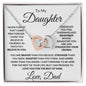 To My Daughter From Dad Interlocking Hearts Necklace, Father to Daughter Gift, Birthday Gift To Daughter From Dad, Daughter Necklace