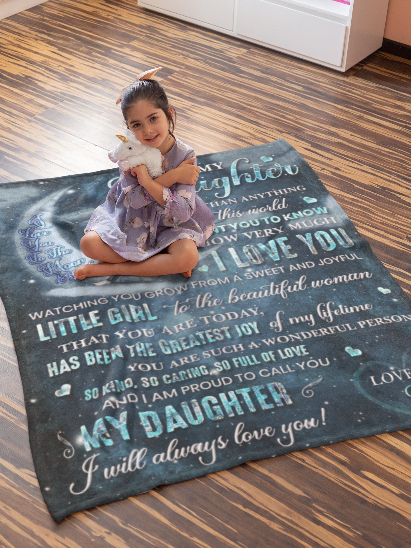 To My Daughter, Cozy Plush Fleece Blanket - 50X60, Daughter Gift, Mom to Daughter Throw Blanket Gift, Birthday Graduation Christmas Gifts