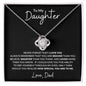 To My Daughter From Dad Love Knot Necklace, Father to Daughter Gift, Birthday Gift To Daughter From Dad, Daughter Necklace