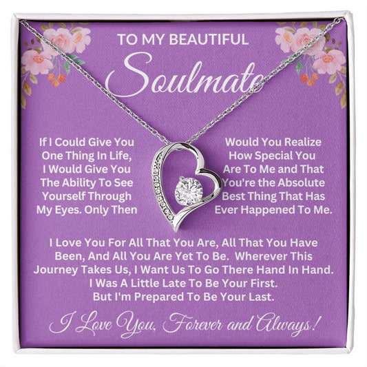 My Soulmate, Forever Love Necklace, Soulmate Gift, Soulmate Necklace, Gift for Wife, Anniversary Necklace for Wife, Soulmate Valentines Gift