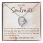 My Soulmate, Forever Love Necklace, Soulmate Gift, Soulmate Necklace, Gift for Wife, Anniversary Necklace for Wife, Soulmate Valentines Gift