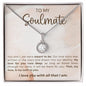 To My Soulmate, Eternal Hope Necklace, Soulmate Gift, Soulmate Necklace, Gift for Wife, Wife Anniversary Gift, Soulmate Valentines Gift