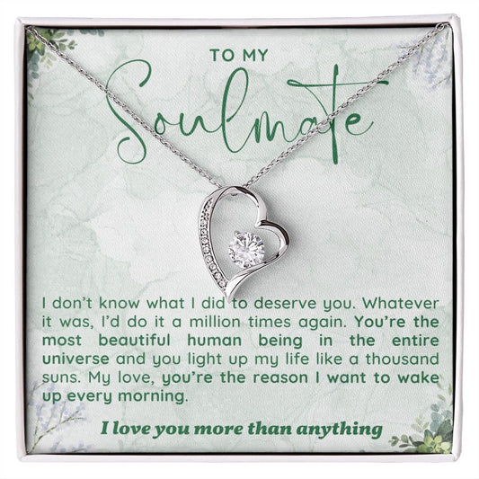 My Soulmate, Forever Love Necklace, Soulmate Gift, Soulmate Necklace, Gift for Wife, Anniversary Necklace for Wife, Soulmate Valentines Gift