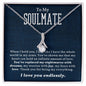 Soulmate Alluring Beauty Necklace, Soulmate Gift, Soulmate Necklace, Gift for Wife, Anniversary Necklace for Wife, Soulmate Valentines Gift
