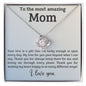 To My Mom Necklace, Love Knot Necklace, Mom Birthday Gift from Daughter, Mom Gift from Son, Christmas Gift for Mom, Valentines Gift for Mom