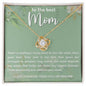 To The Best Mom, Love Knot Necklace, Mom Birthday Gift from Daughter, Mom Gift from Son, Christmas Gift for Mom, Valentines Gift for Mom