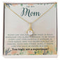 To My Mom Necklace, Alluring Beauty Necklace, Mom Birthday, Gift from Daughter, Gift from Son, Christmas Gift for Mom, Mom Valentines Gift