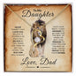 To My Daughter From Dad Forever Love Necklace, Father to Daughter Gift, Birthday Gift To Daughter From Dad, Daughter Necklace